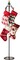 Freestanding Christmas Stocking Holder Tree, 67" Height Stocking Stand for Floor with 8 Stocking Hooks, Metal Stocking Hanger Stand with Vivid Cast Iron Christmas Tree Top, Christmas Decor Rack for Ho